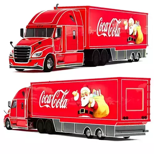 Freightliner Cascadia Santa Claus truck  new year