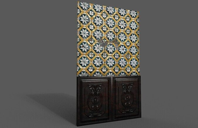 Old Wall Tiles Low-poly 3D model