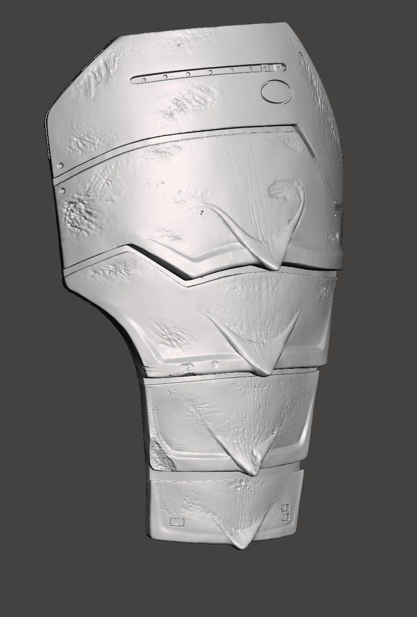 Predator 1987 Jungle Hunter Right - Left Thigh Armor Parts 3D print model_25