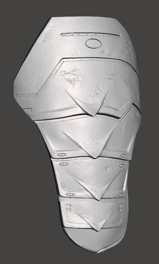 Predator 1987 Jungle Hunter Right - Left Thigh Armor Parts 3D print model_21