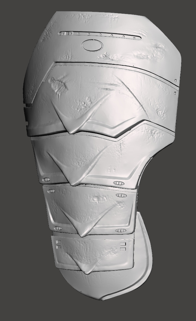 Predator 1987 Jungle Hunter Right - Left Thigh Armor Parts 3D print model_24