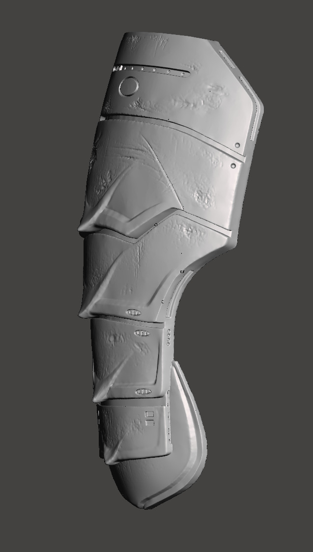 Predator 1987 Jungle Hunter Right - Left Thigh Armor Parts 3D print model_16