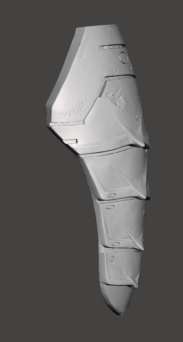 Predator 1987 Jungle Hunter Right - Left Thigh Armor Parts 3D print model_5