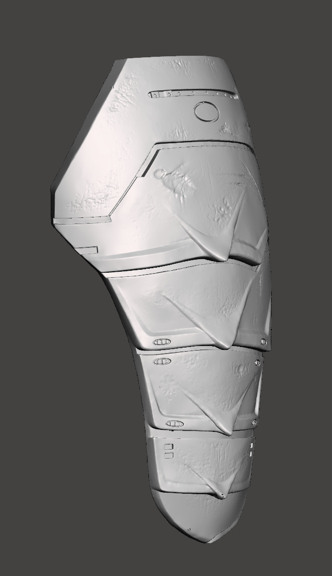 Predator 1987 Jungle Hunter Right - Left Thigh Armor Parts 3D print model_17