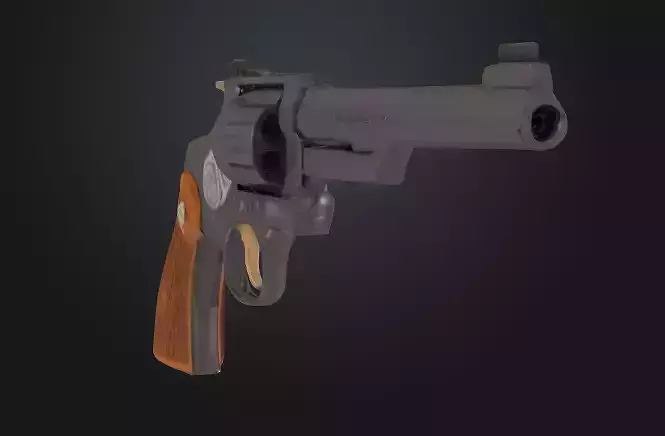 Revolver 44 magnum 3D model