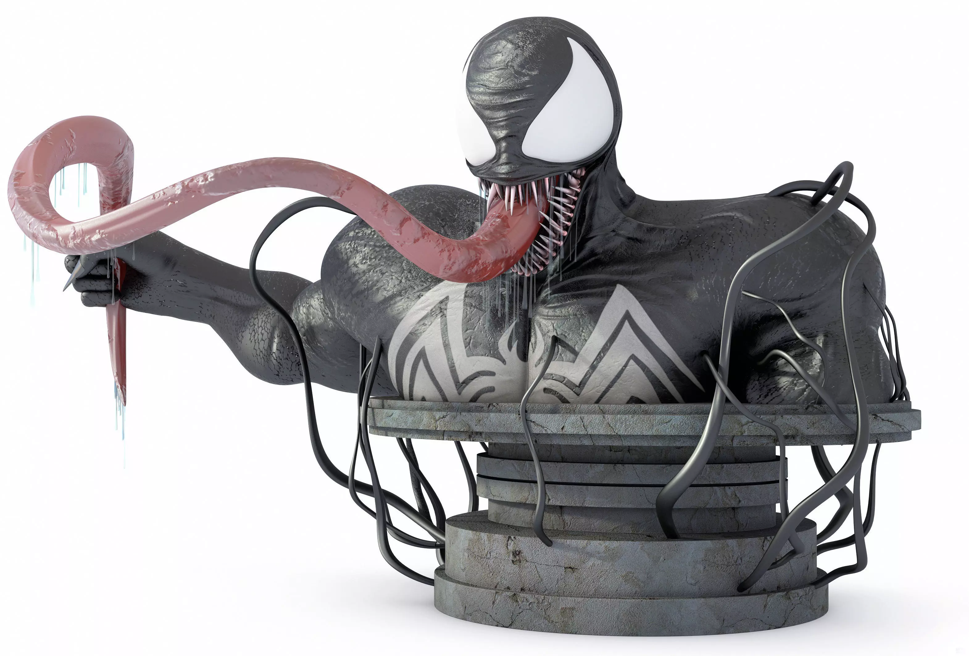 Venom Statue Bust Free 3D model