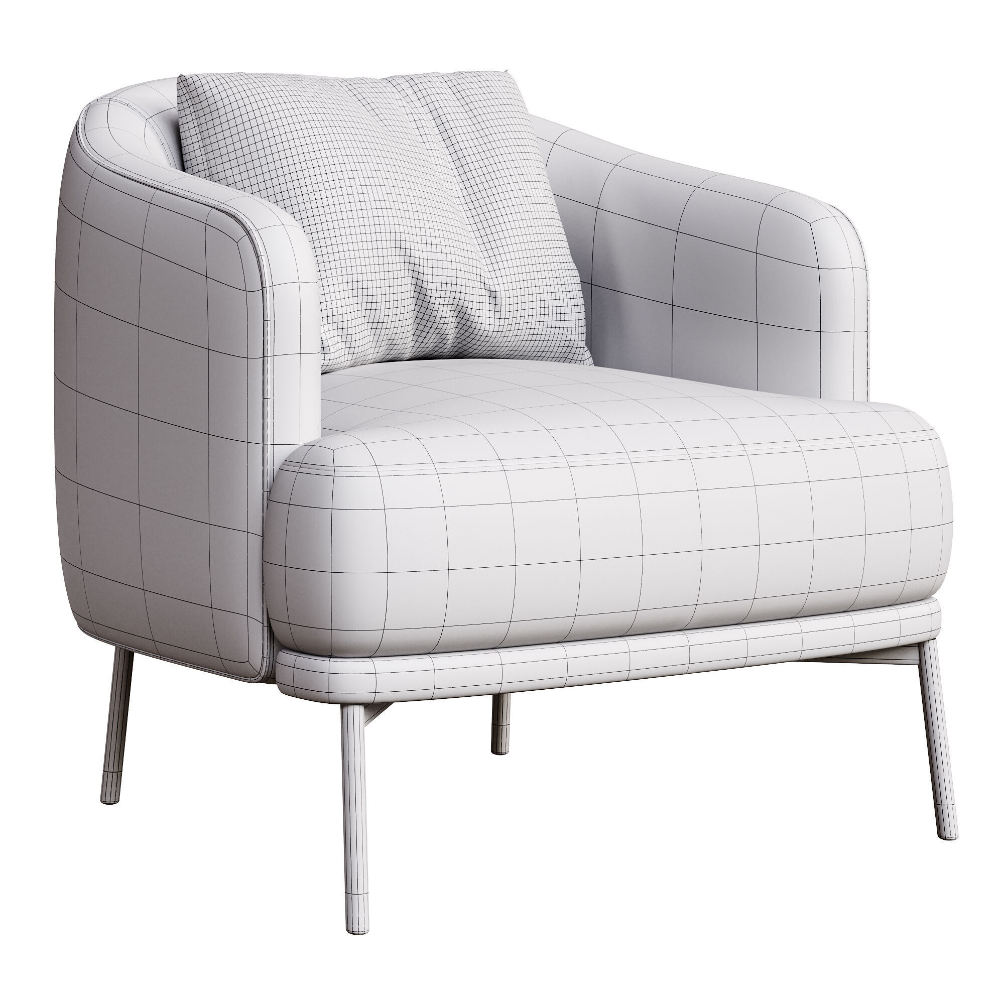 KUDO armchair 3D model_4