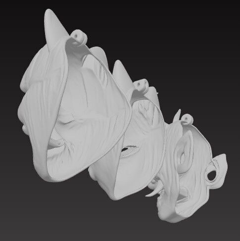 Japanese Mask Collection1 3D print model_5