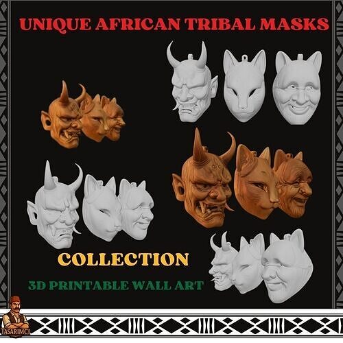 Japanese Mask Collection1 3D print model