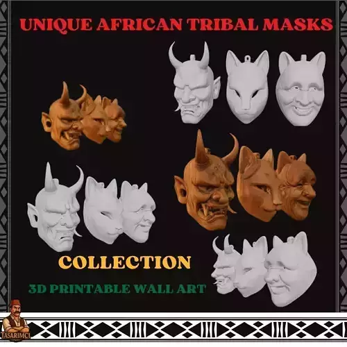Japanese Mask Collection1 3D print model