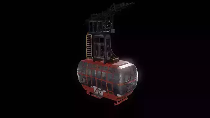 Game-ready Ski Lift Cabin