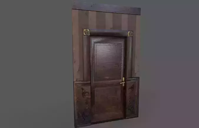 Old Wood Door Paper