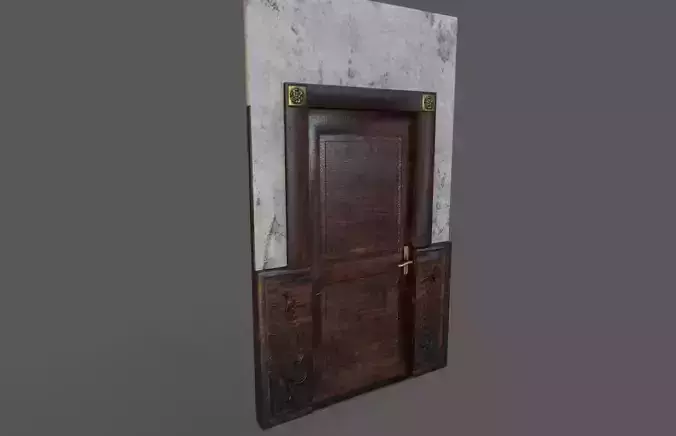 Old Wood Door Plaster