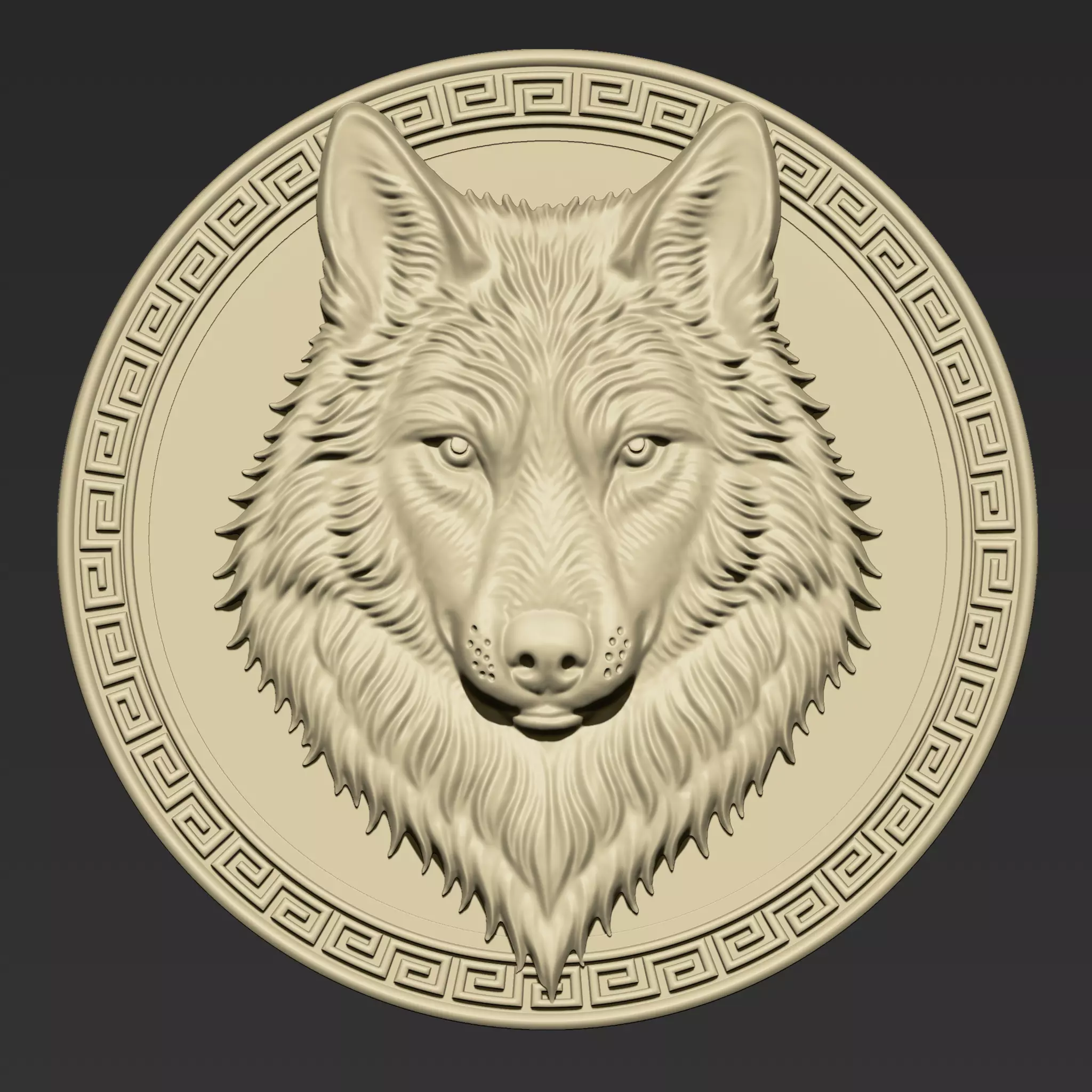 Wolf Head A35 3D print model
