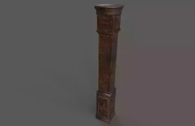 Old wood column