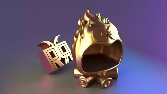 Flame Sculpture Desk Organizer Entryway Key Holder 