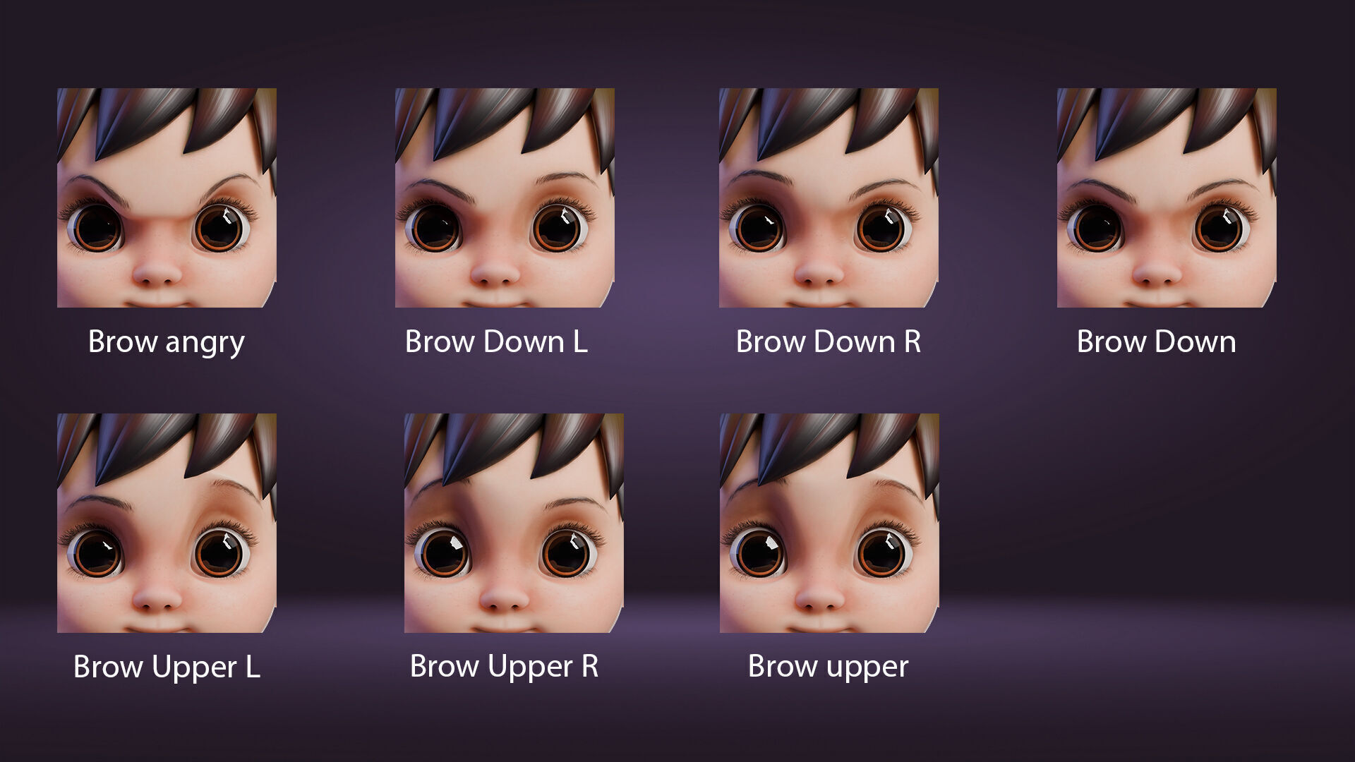 Cartoon Cute Boy Low-poly 3D model_4