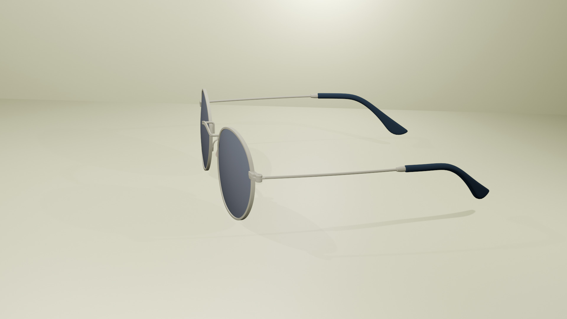 Sunglasses 3D Printable Model Round Frame 3D print model_2