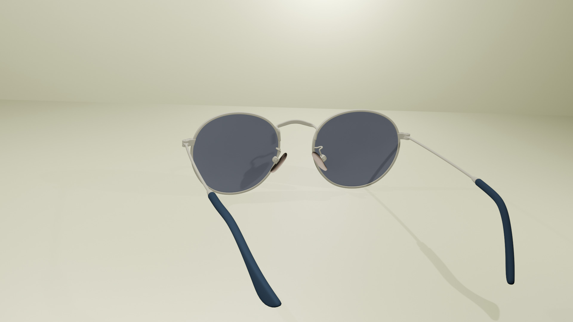 Sunglasses 3D Printable Model Round Frame 3D print model_3