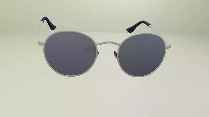 Sunglasses 3D Printable Model Round Frame 3D print model
