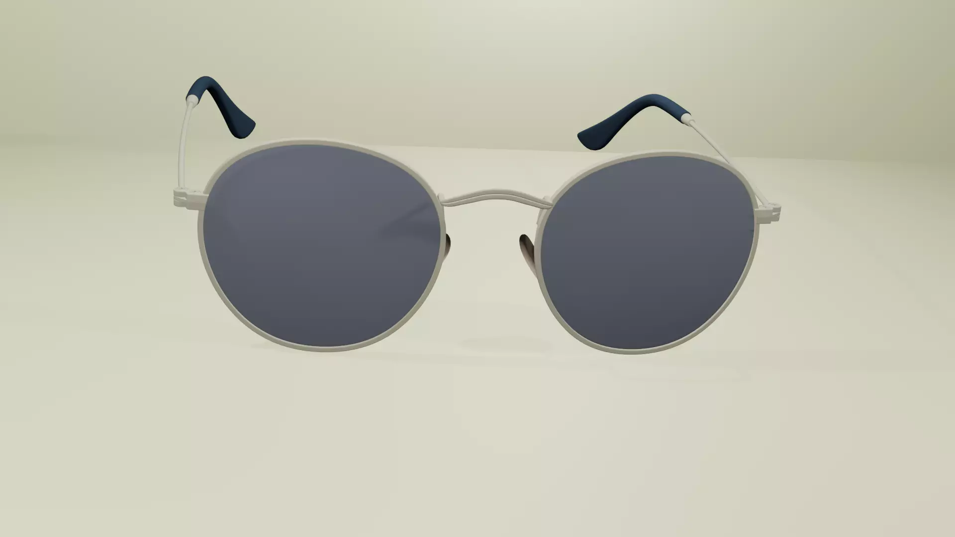 Sunglasses 3D Printable Model Round Frame 3D print model_0