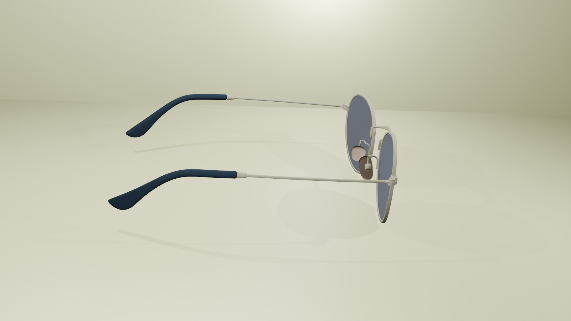 Sunglasses 3D Printable Model Round Frame 3D print model_4