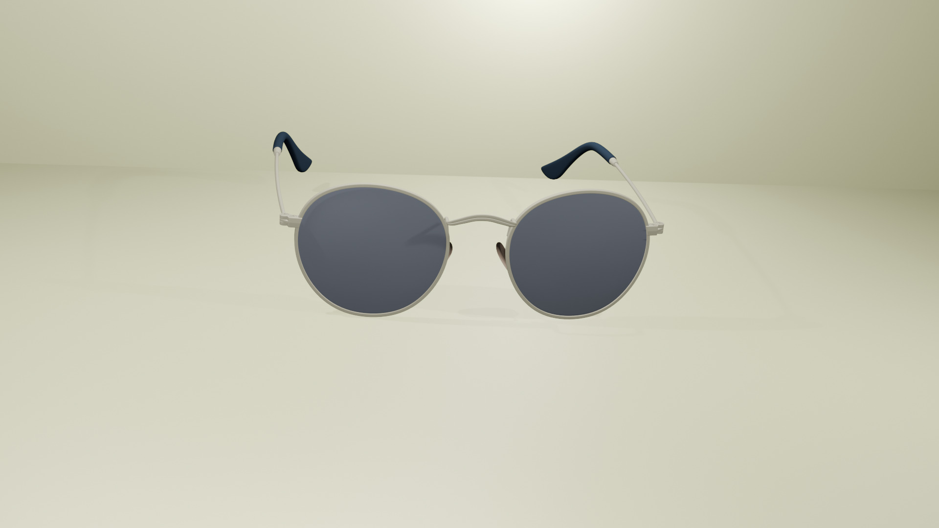 Sunglasses 3D Printable Model Round Frame 3D print model_1