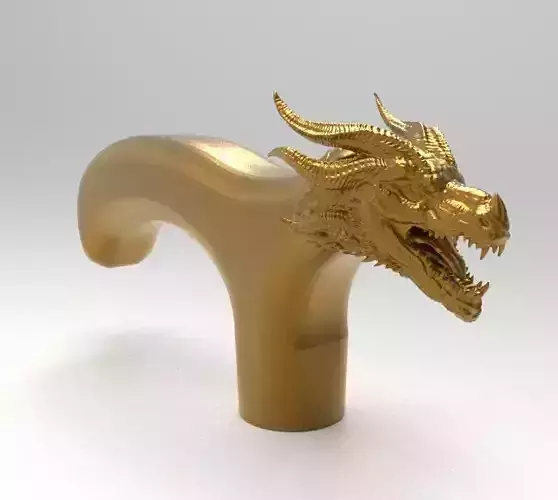Walk Stick 3D print Stl model Dragon