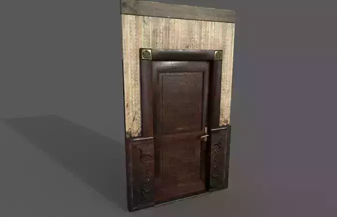 Old Wood Door Paper
