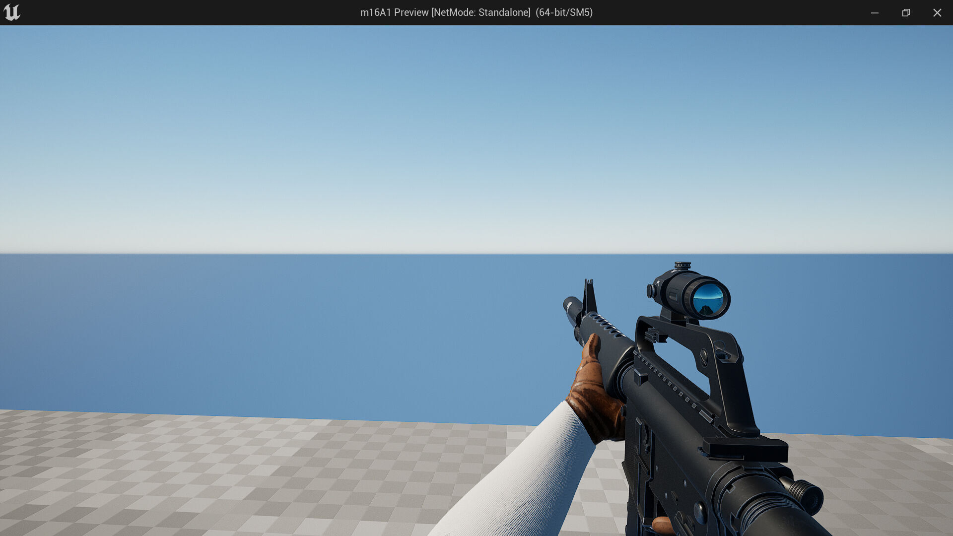 m16A1 Fps - Tps Low-poly 3D model_10