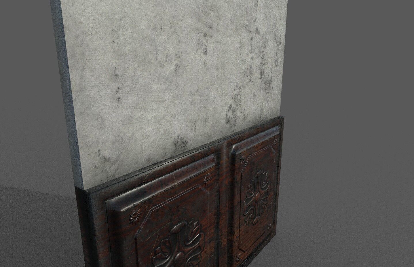 Old Plaster Wall Low-poly 3D model_3