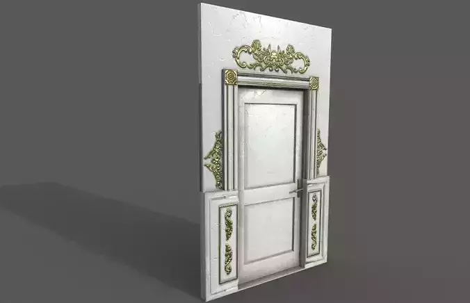 Old White Wood Door