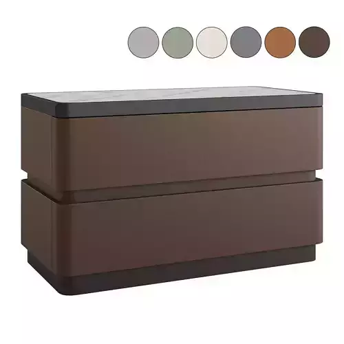 Litfad - Modern Faux Leather Nightstand
