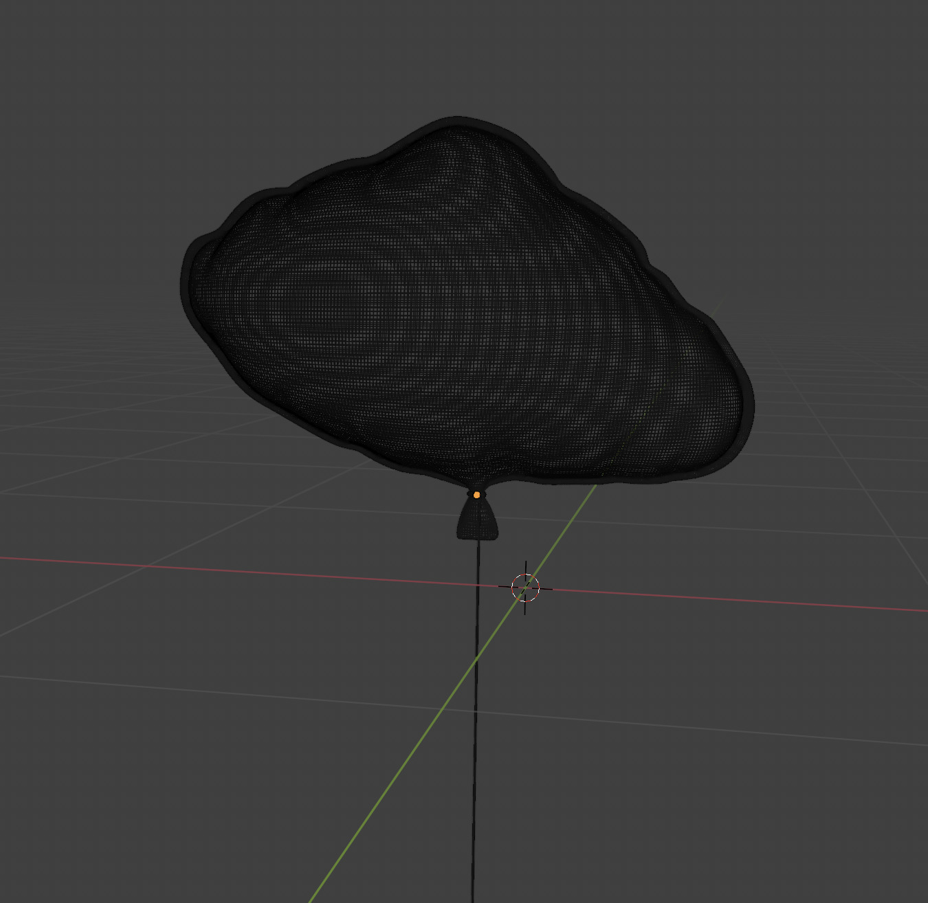 croissant ballon funny shape French breakfast party  3D model_6