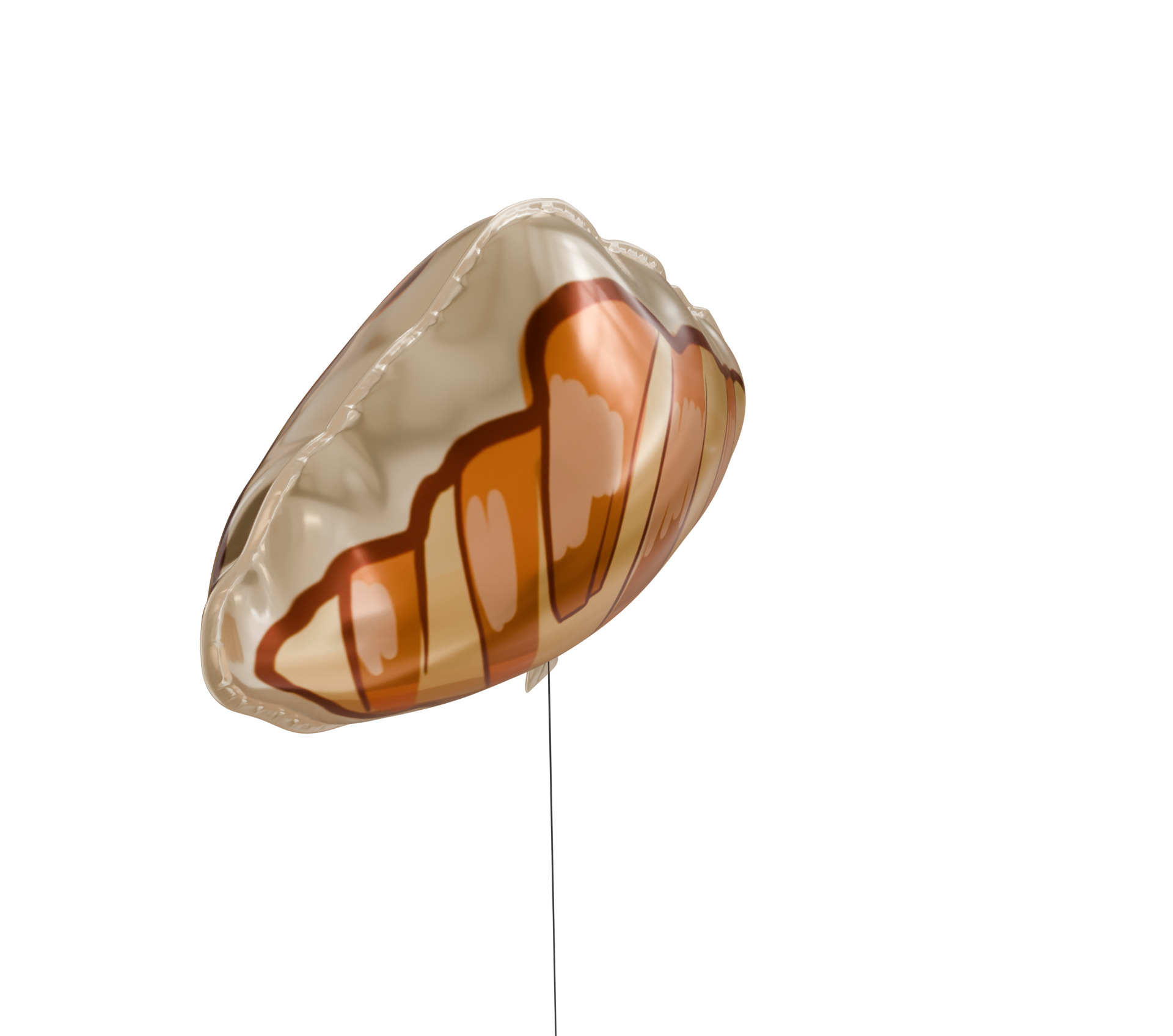 croissant ballon funny shape French breakfast party  3D model_2