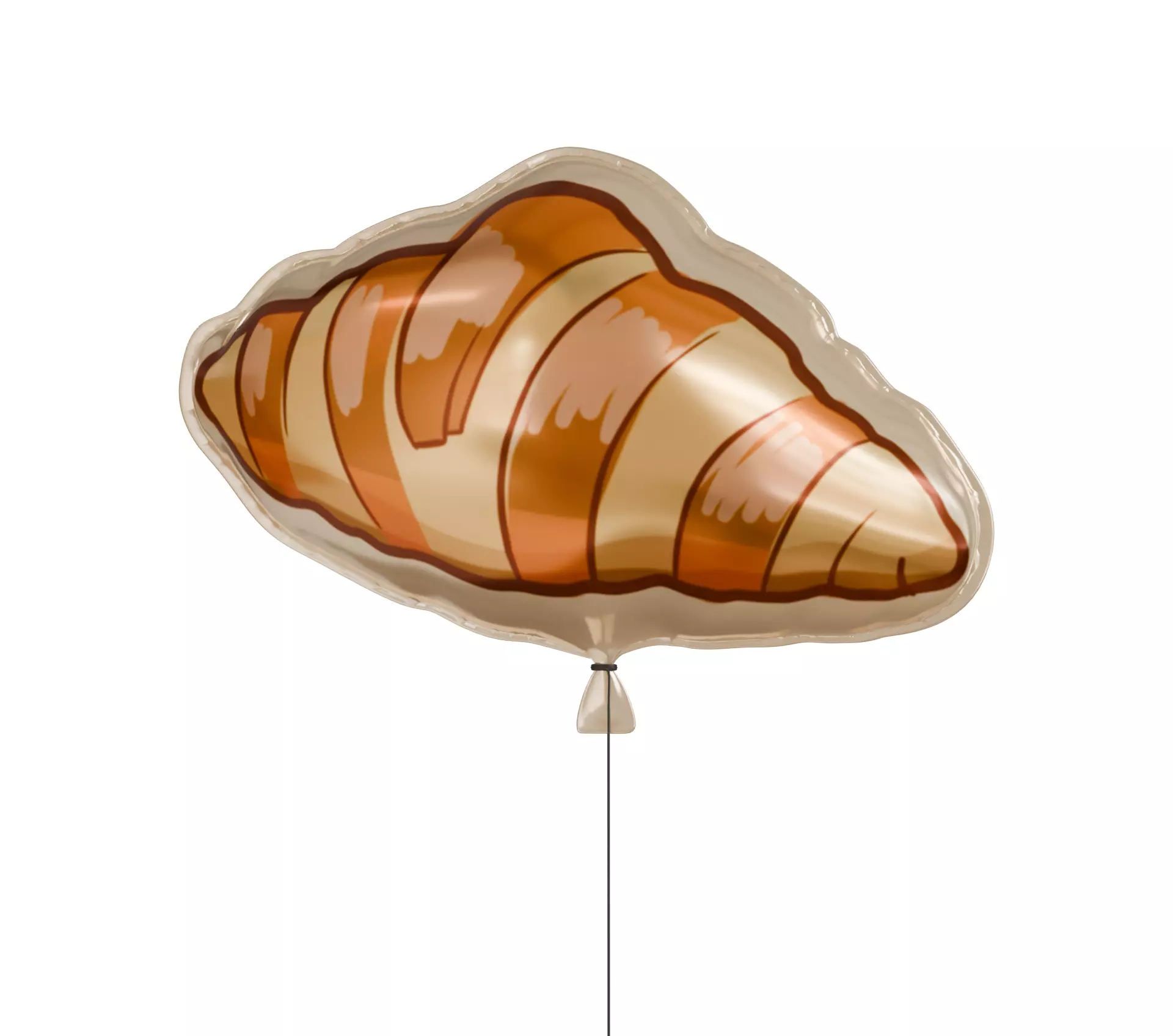 croissant ballon funny shape French breakfast party  3D model_0