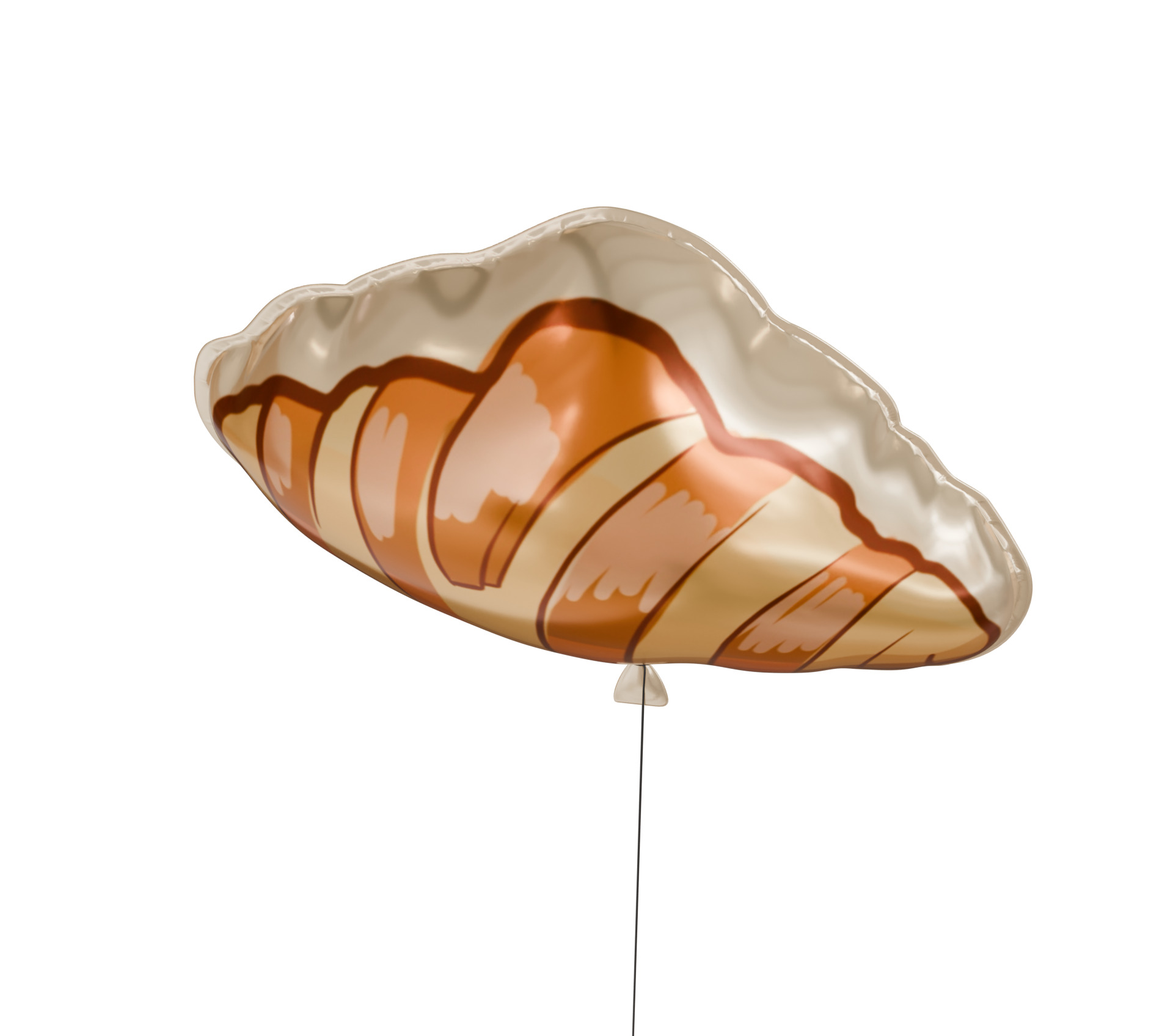 croissant ballon funny shape French breakfast party  3D model_3