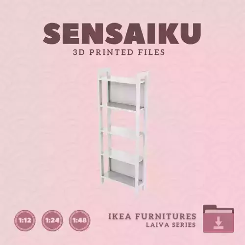 LAIVA Bookcase for Miniature Dollhouse - IKEA - 3D Print
