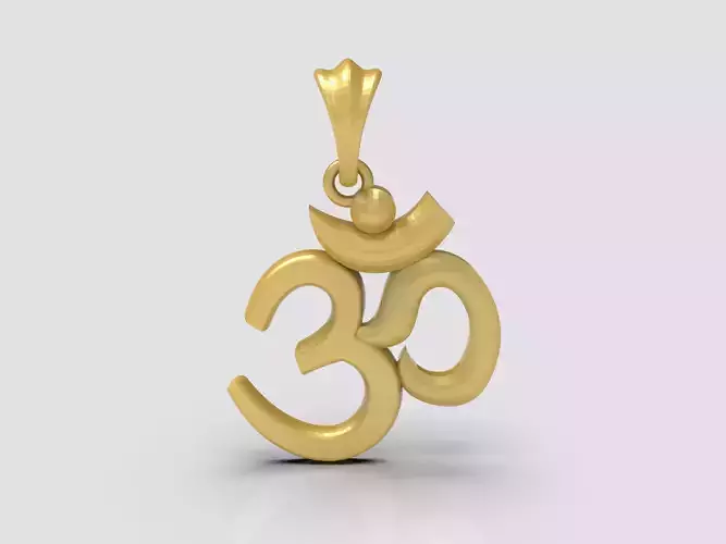 Om pendant 3D-printing file