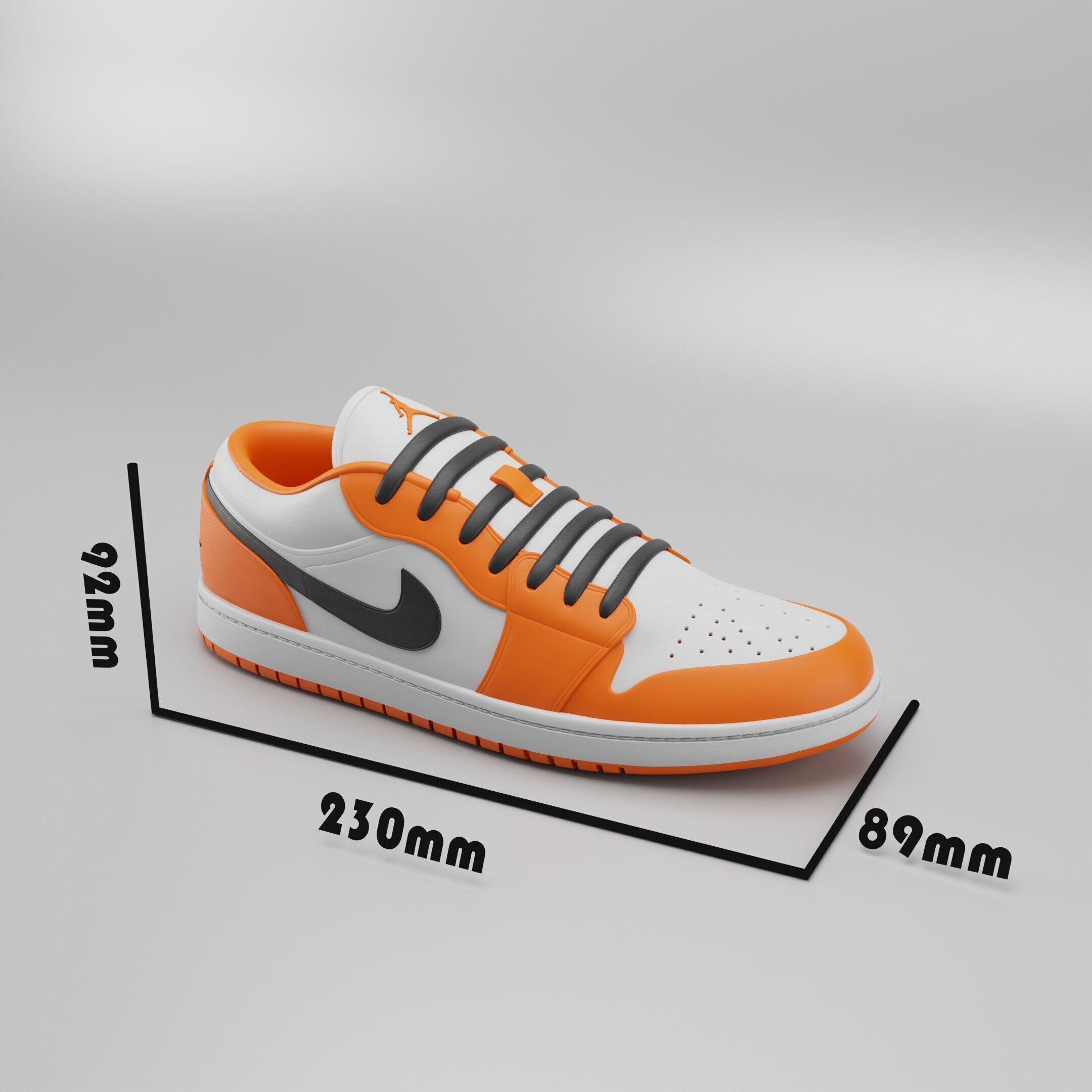  Nike Air Jordan 1 Low 3D print model_6