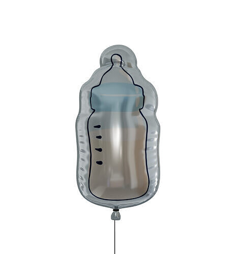 Baby bottle milk Newborn babies baby shower party cute  3D model