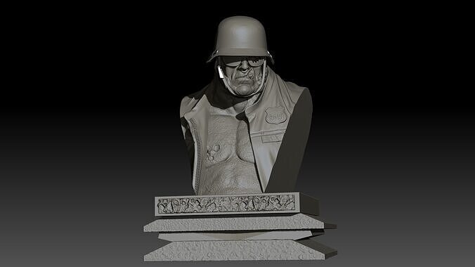  Zombie Biker High Poly for 3d Print 3D print model