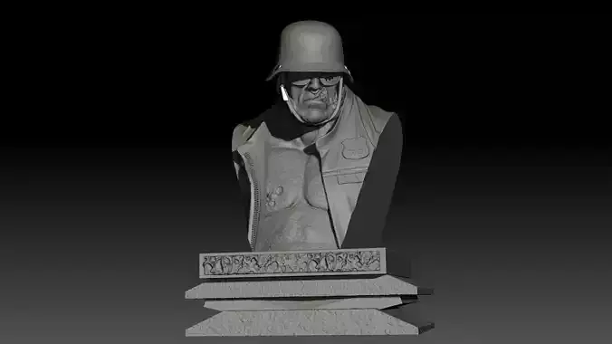 Zombie Biker High Poly for 3d Print 3D print model