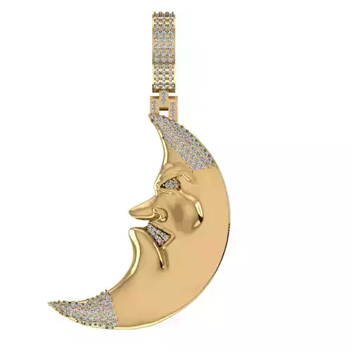 Moon Face pendant 3D print model