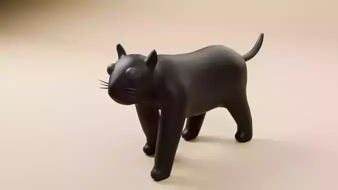 Low ploy black panther