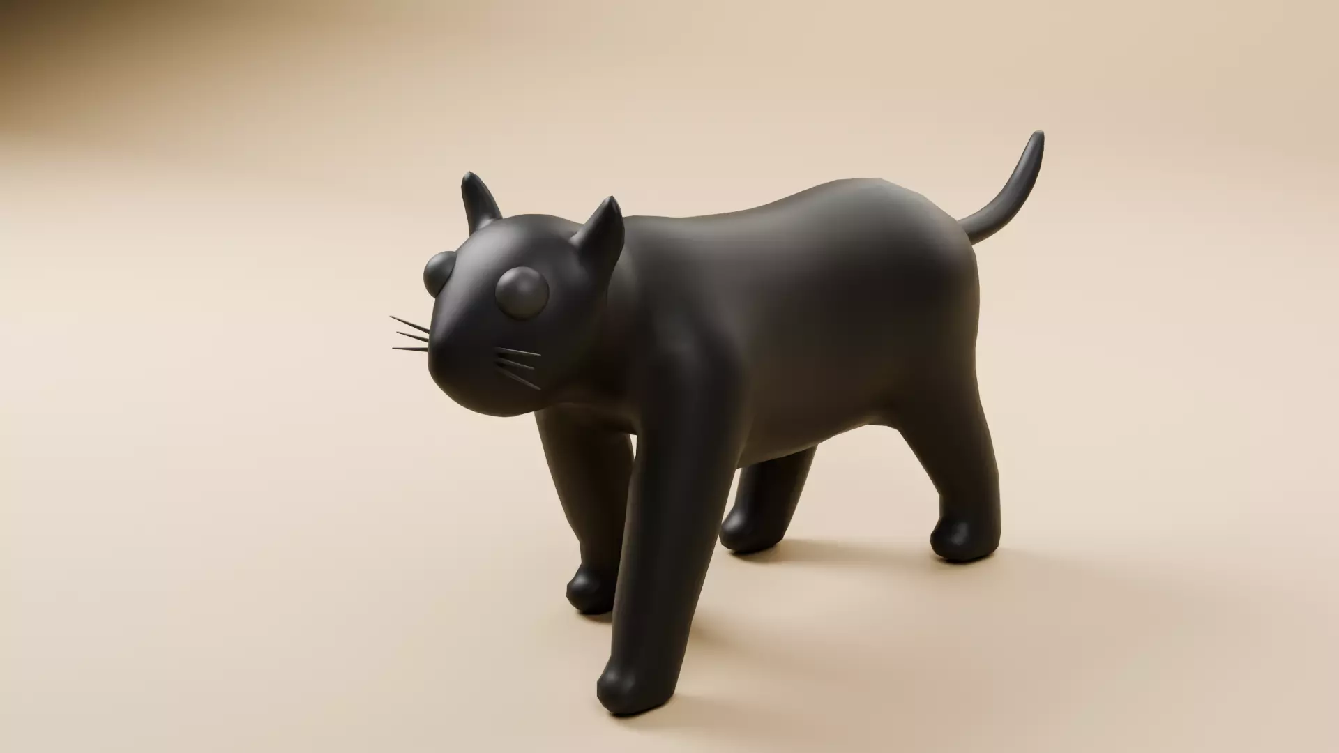 Low ploy black panther Low-poly 3D model_0