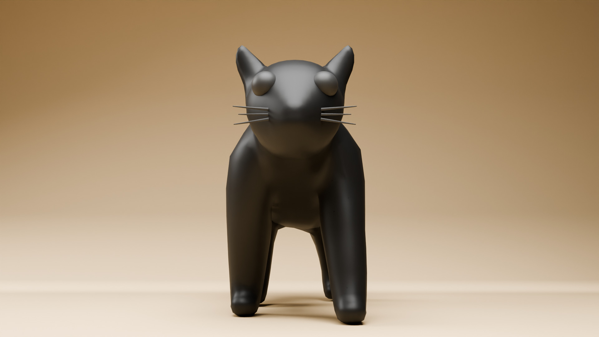 Low ploy black panther Low-poly 3D model_3