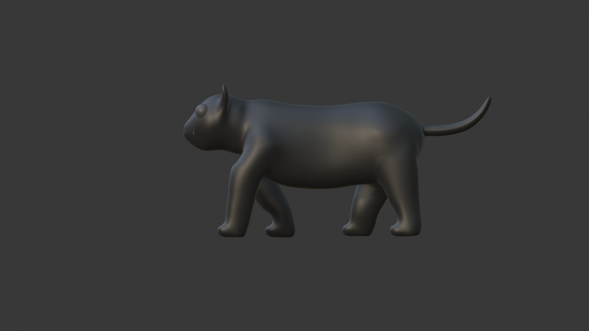 Low ploy black panther Low-poly 3D model_2