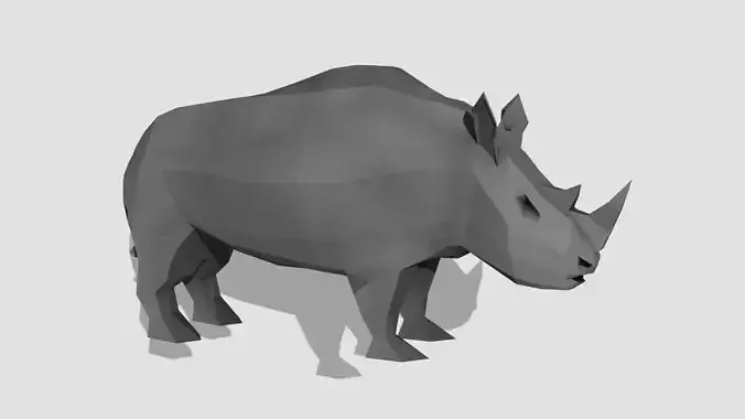 Low poly Rhino