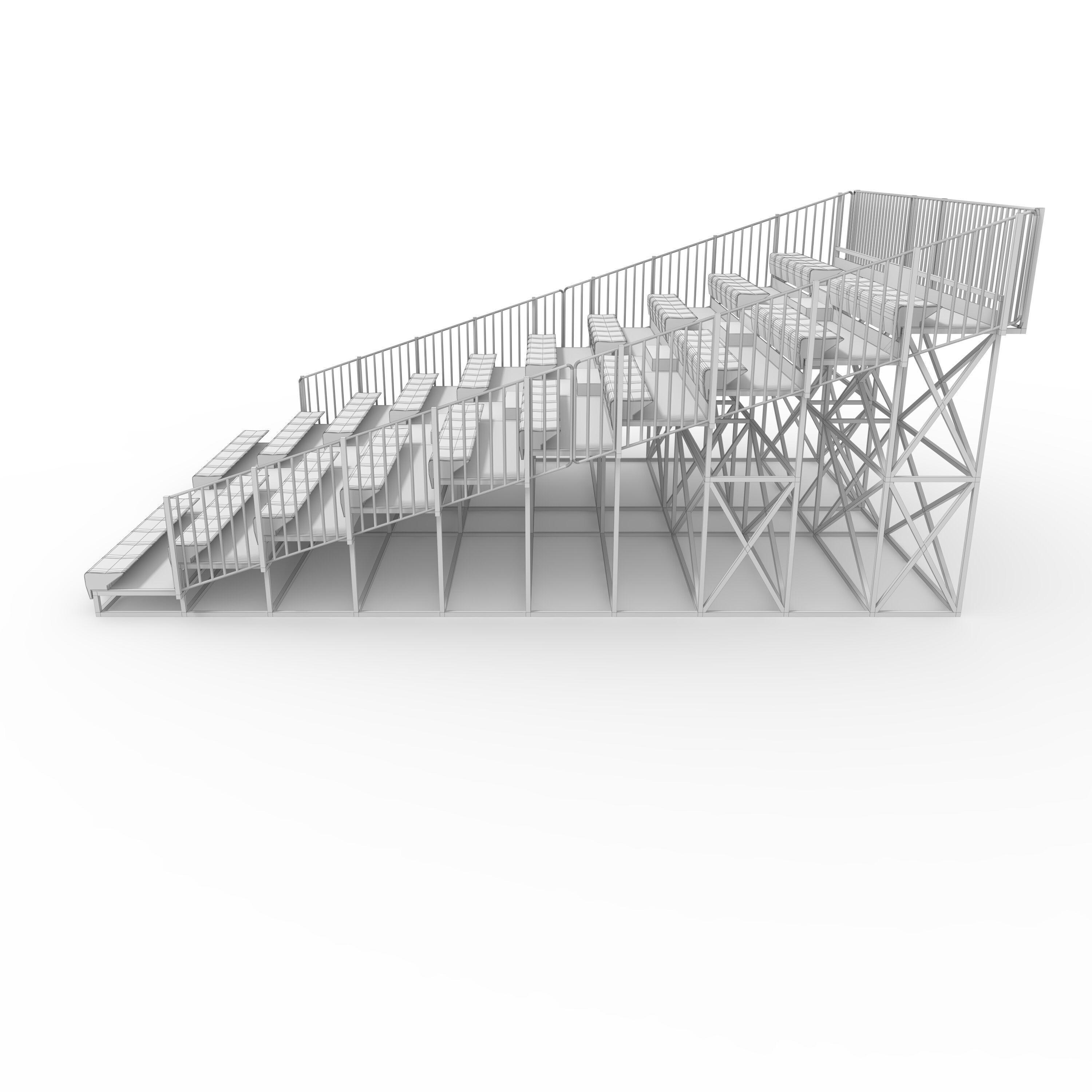 Bleachers 54 3D model_5